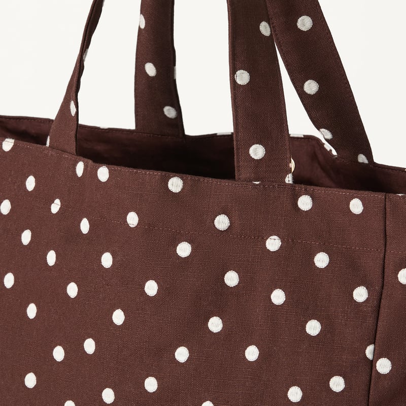 Polka Dot Chocolate Tote Bag