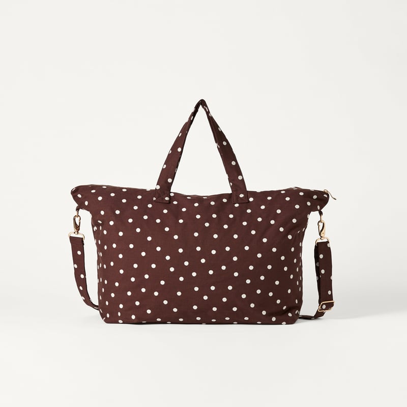 Polka Dot Chocolate Overnight Bag
