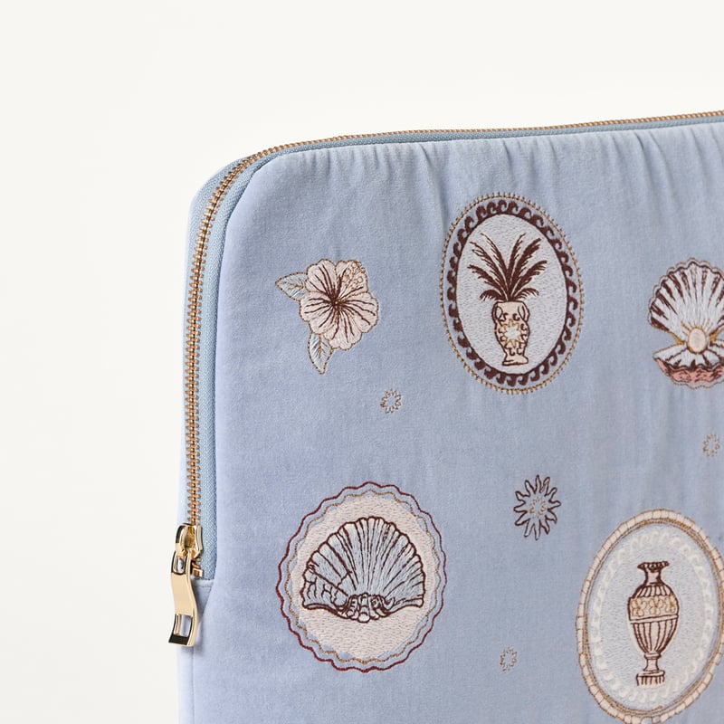 Island Drift Blue Laptop Cover