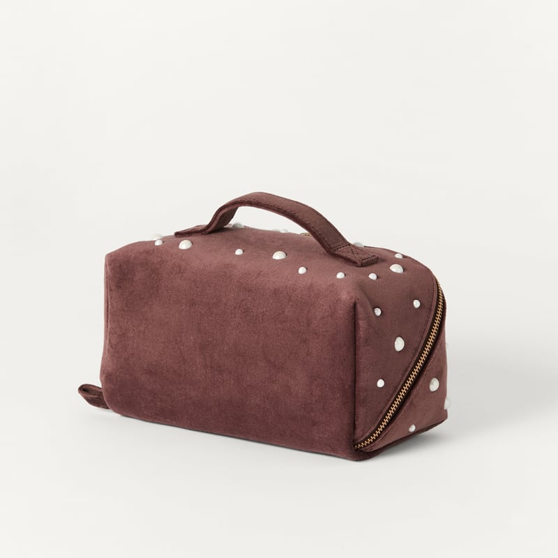 Pearls Chocolate Compartment Cosmetic Bag