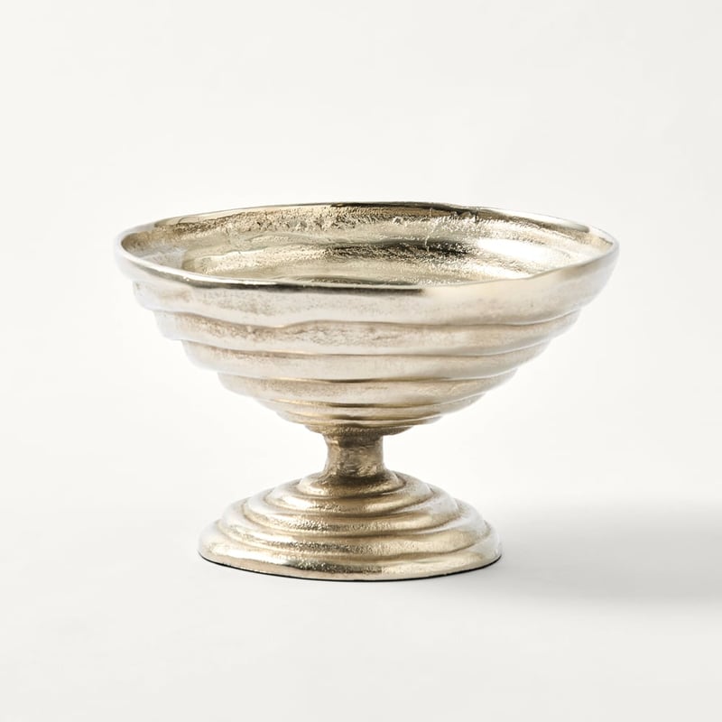 Coil Silver Pedestal Bowl