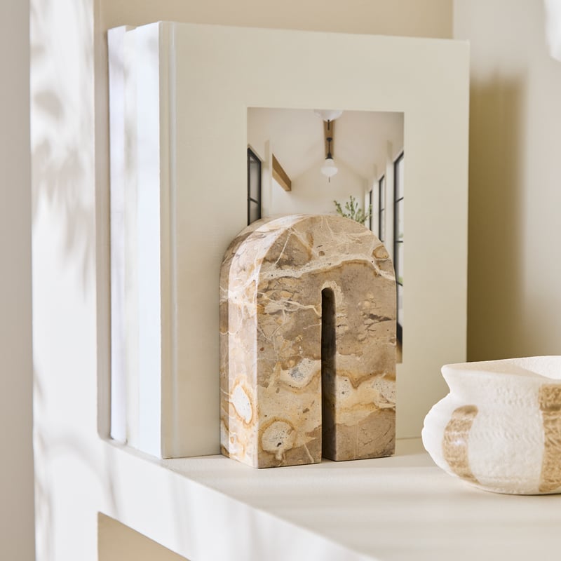 Luna Beige Marble Arch Sculpture