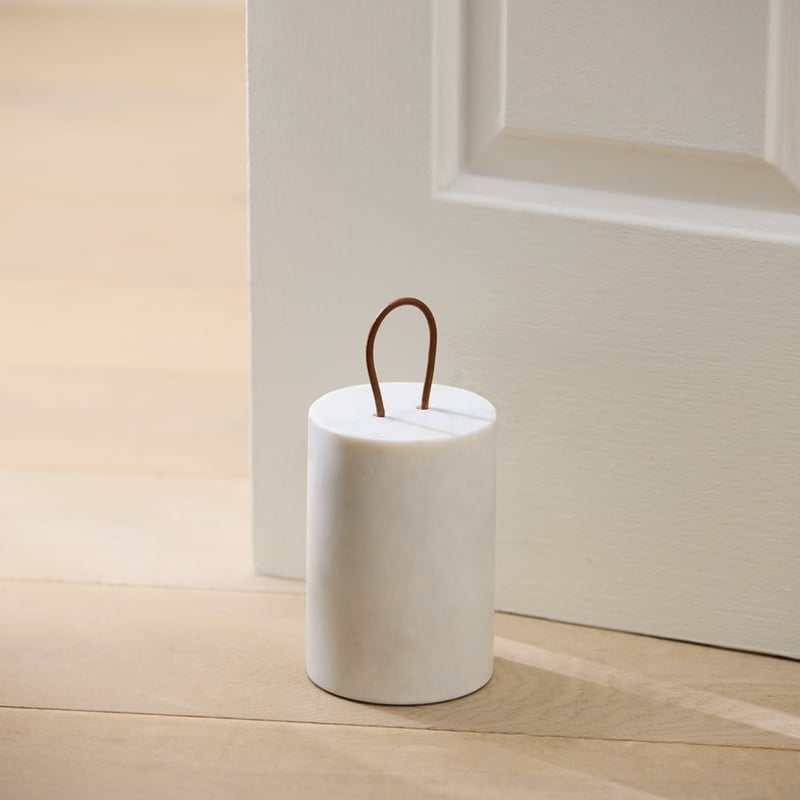 Mara White Marble Doorstop
