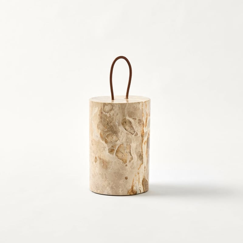 Mara Beige Marble Doorstop