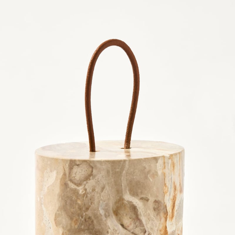 Mara Beige Marble Doorstop