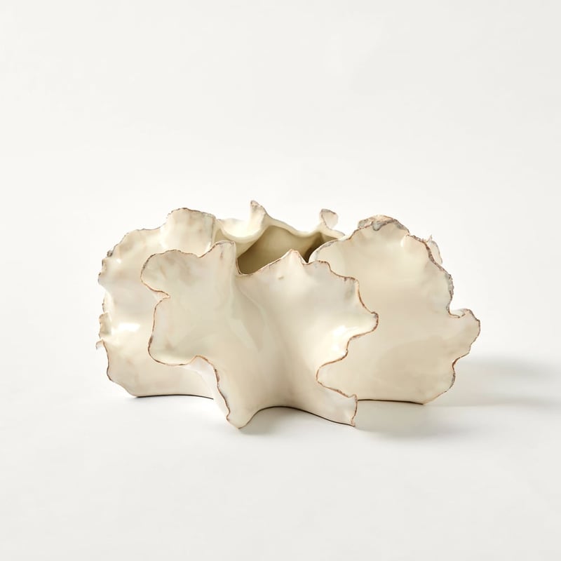Frilly White Coral Sculpture