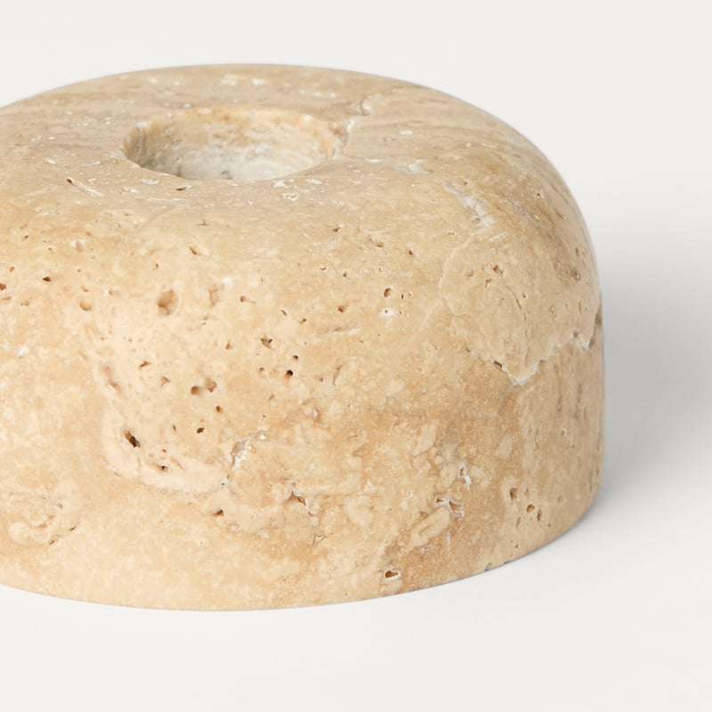 Terra Natural Travertine Candle Holder