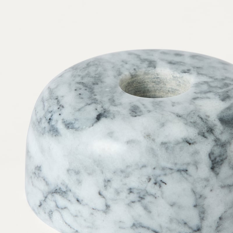 Terra Grey Marble Candle Holder