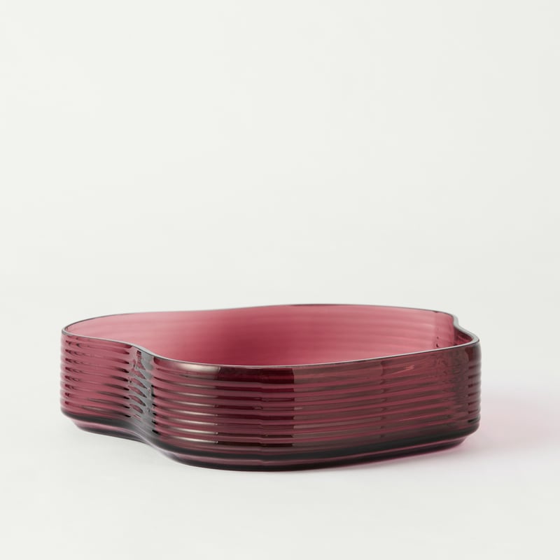 Ripple Burgundy Glass Bowl