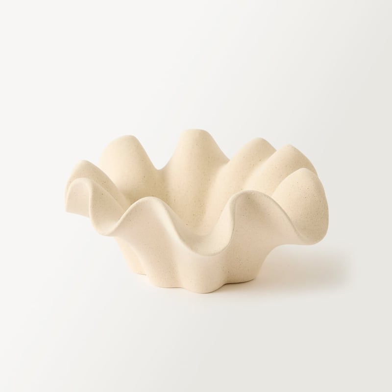 Aubrey White Frilly Small Bowl