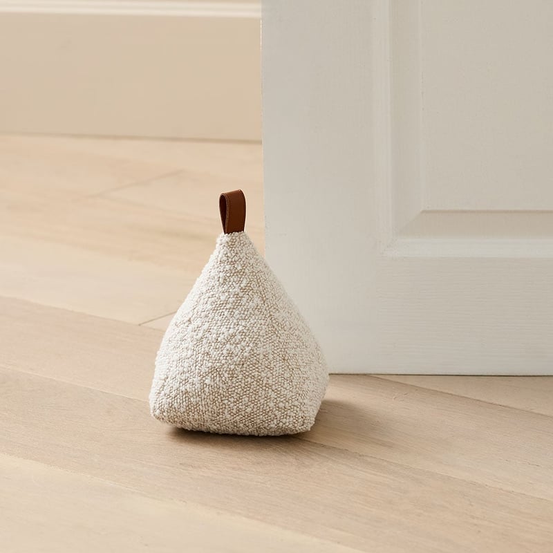 Boucle Cream Door Stop
