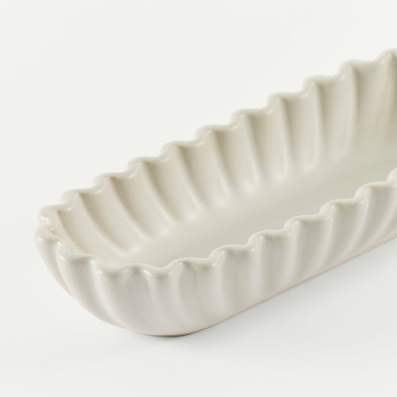 Cora White Long Dish