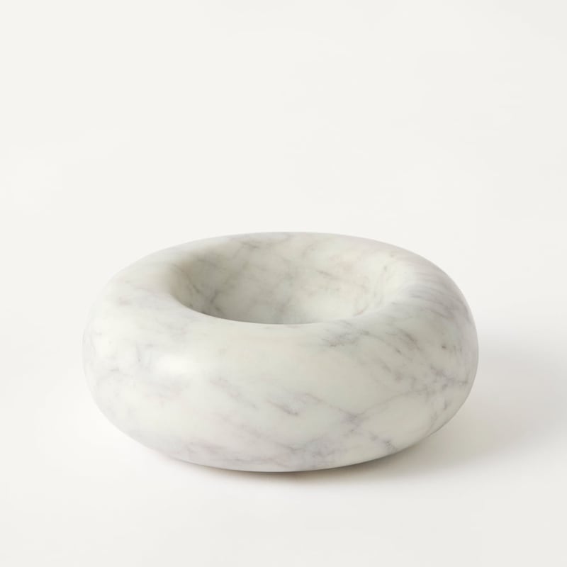 Marmo White Purple Marble Rounded Trinket Dish
