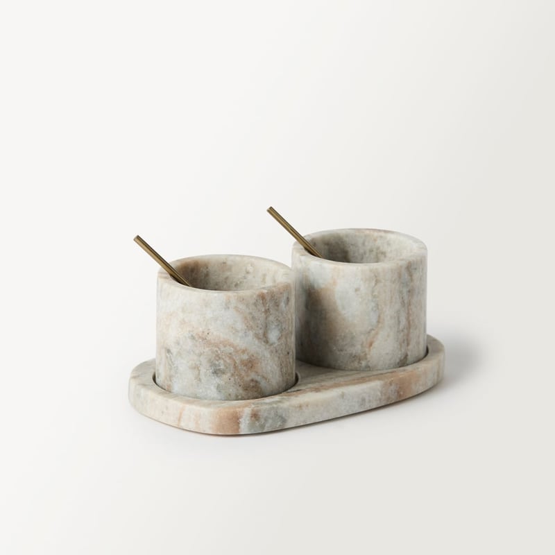 Marmo Toronto Marble Salt & Pepper Bowl Set of 3