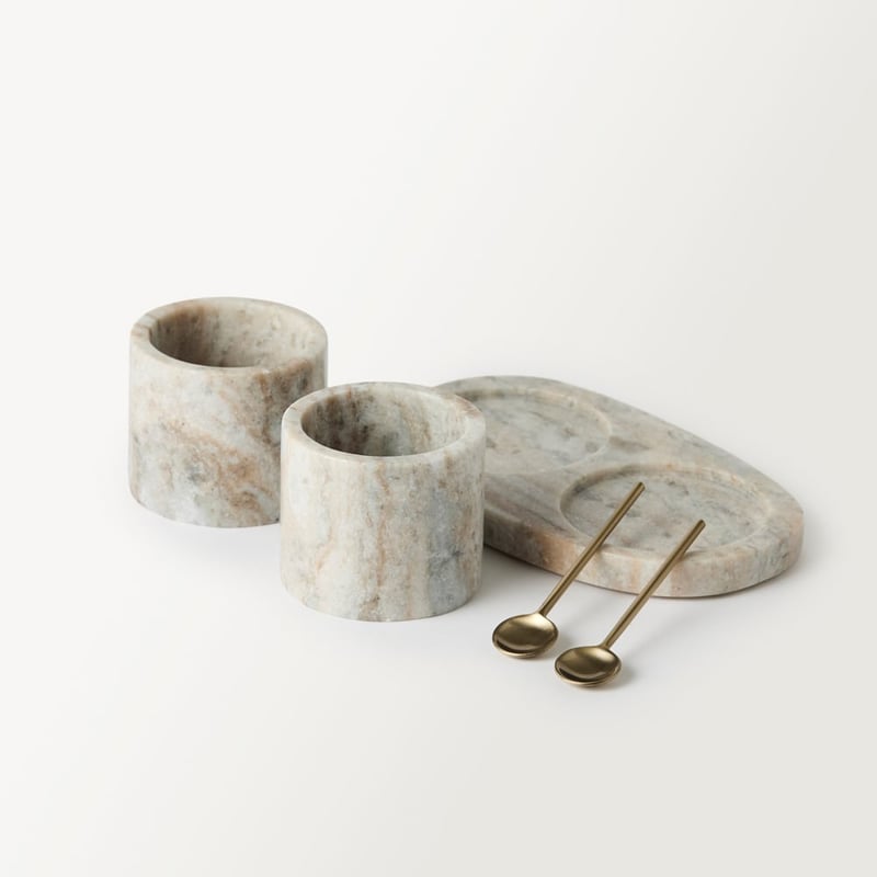Marmo Toronto Marble Salt & Pepper Bowl Set of 3