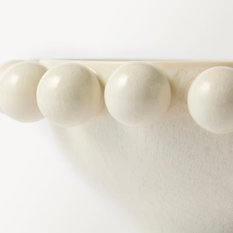Bobble Cream Pedestal Bowl