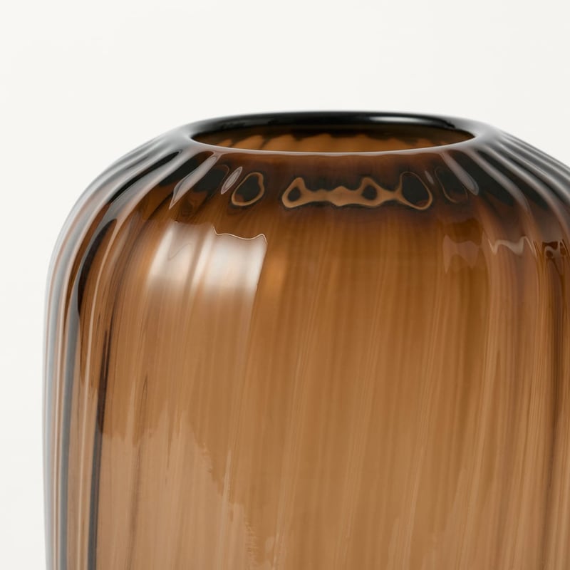 Column Brown Stripe Medium Vase
