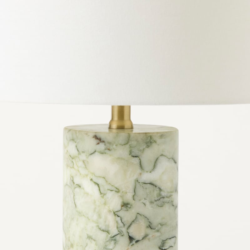 Bronte Natural Jade & Off White Marble Table Light