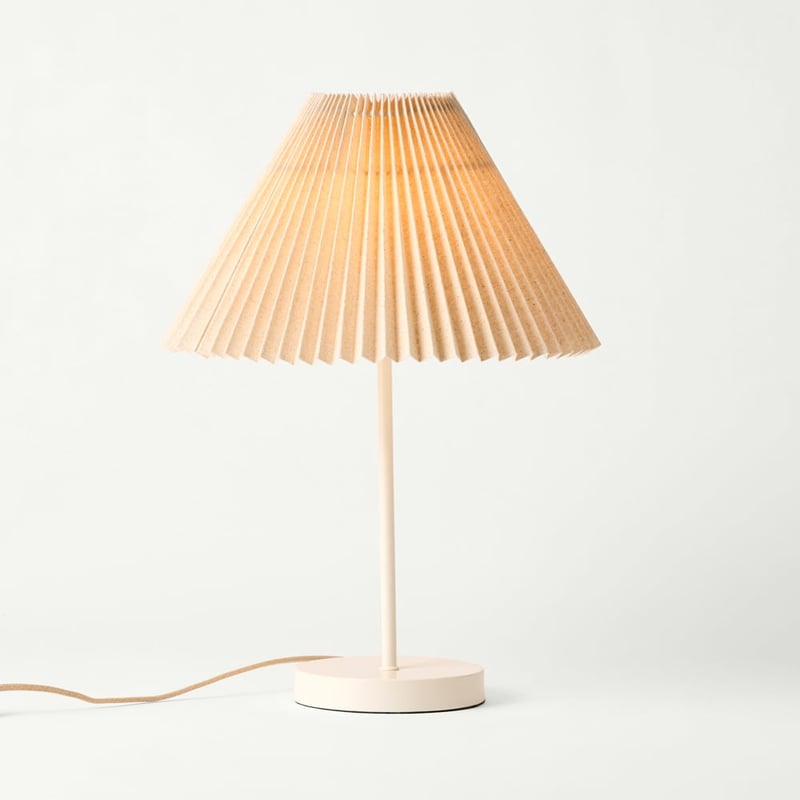 Pleats Coconut Milk & Linen Table Light