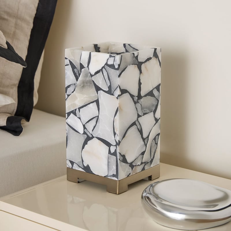 Nimbus Black Alabaster Light Up Table Light 