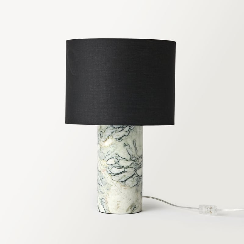 Bronte Green Vein & Black Silk Marble Table Light