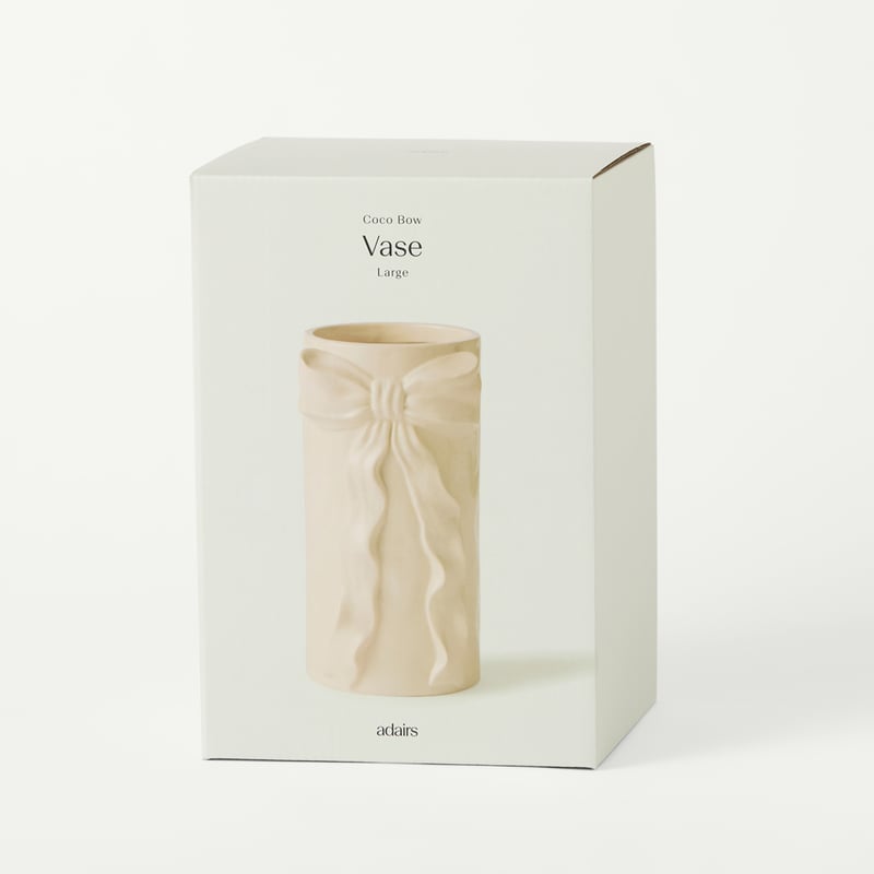 Coco White Bow Large Vase