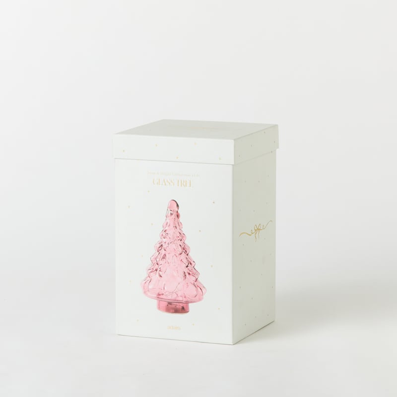 Bow & Bright Christmas Raspberry Glass LED Tree