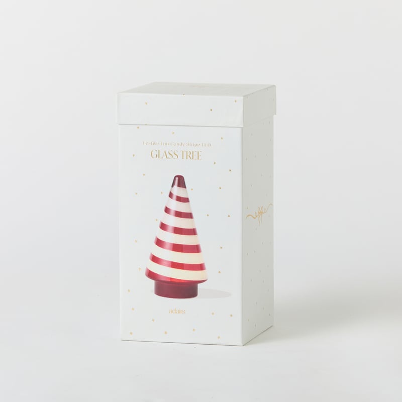 Festive Fun Candy Stripe Glass Tree