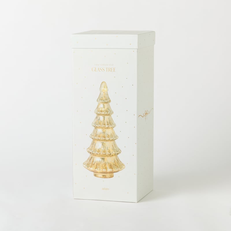 Luxe Celeste Gold Glass LED Christmas Tree