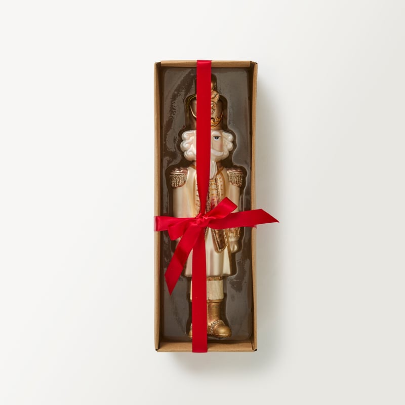 Luxe Iceland Champagne Gold & Cream Nutcracker Ornament
