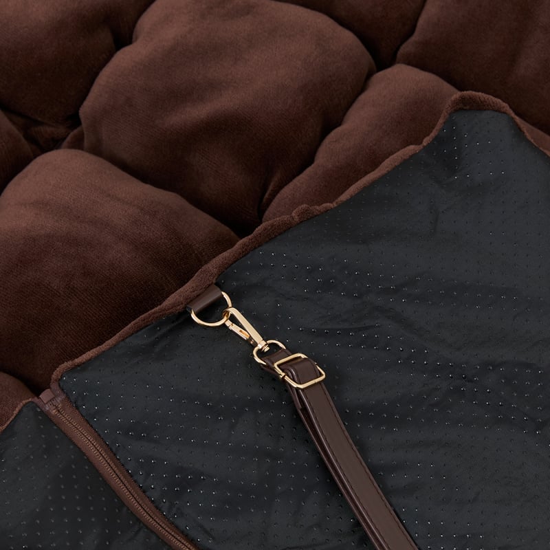 Marshmallow Chocolate Fold-Out Pet Bed