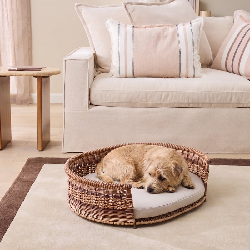 Quinn Mocha Small Pet Bed