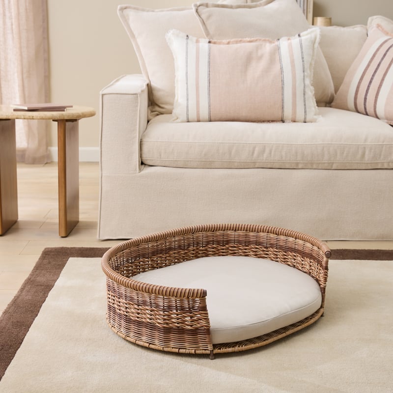 Quinn Mocha Small Pet Bed