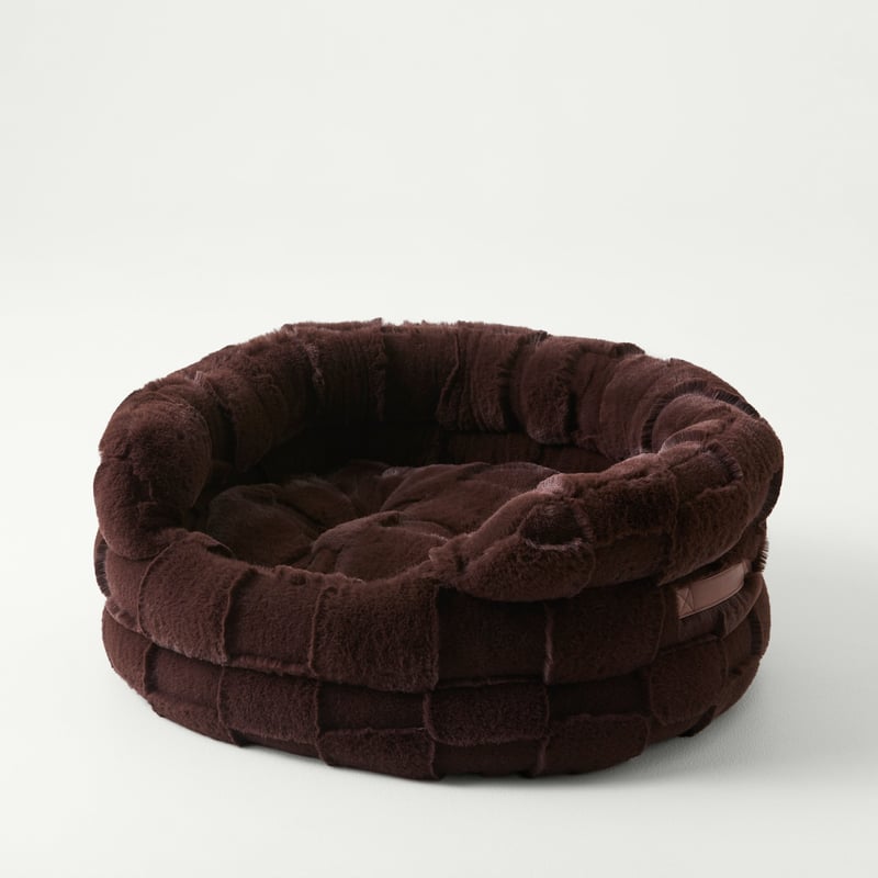 Ziggy Chocolate Clea Recycled Fur Pet Bed