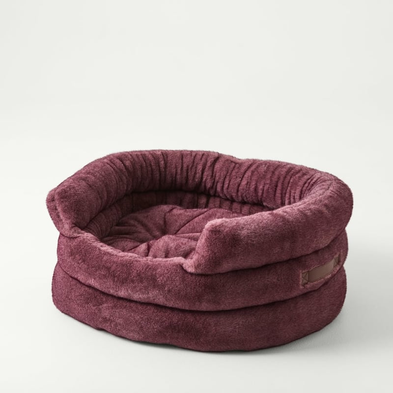 Ziggy Mulberry Recycled Fur Pet Bed