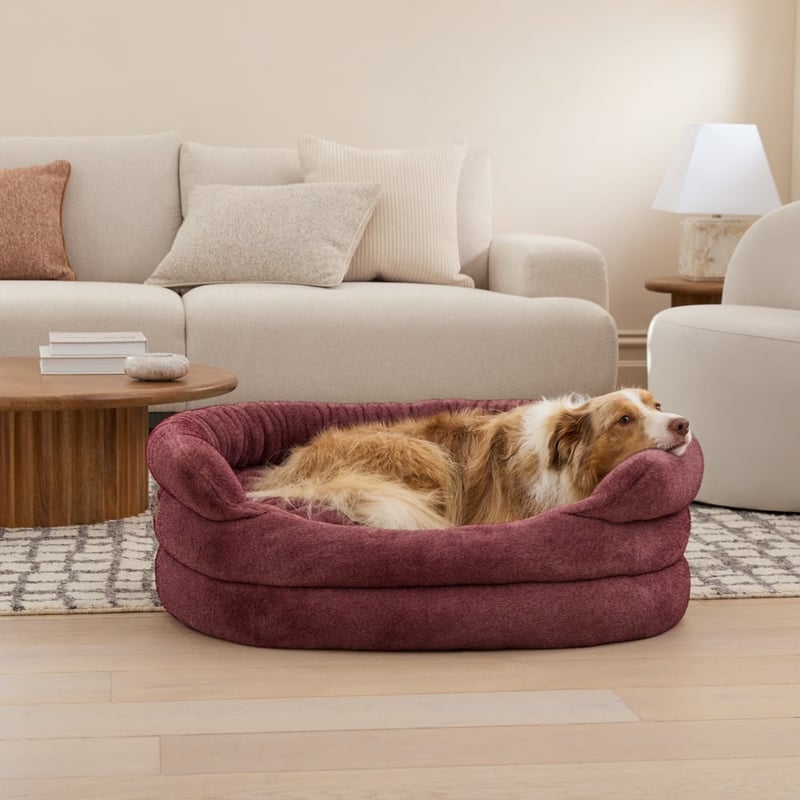 Ziggy Mulberry Recycled Fur Pet Bed