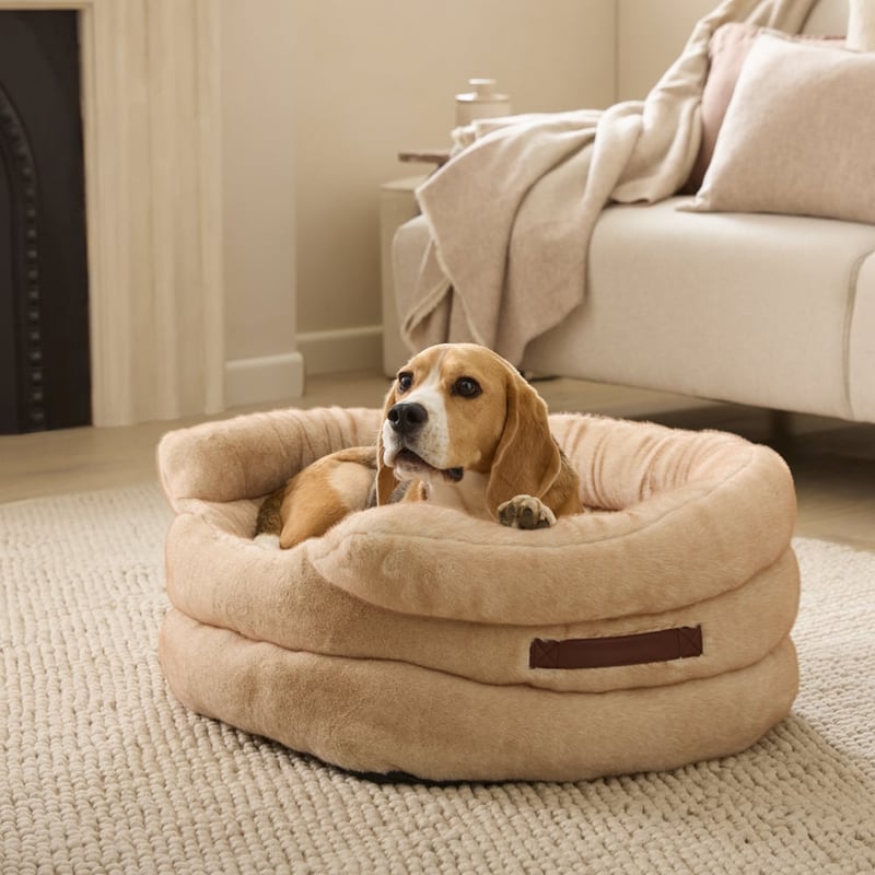 Ziggy Pebble Zurich Recycled Fur Pet Bed