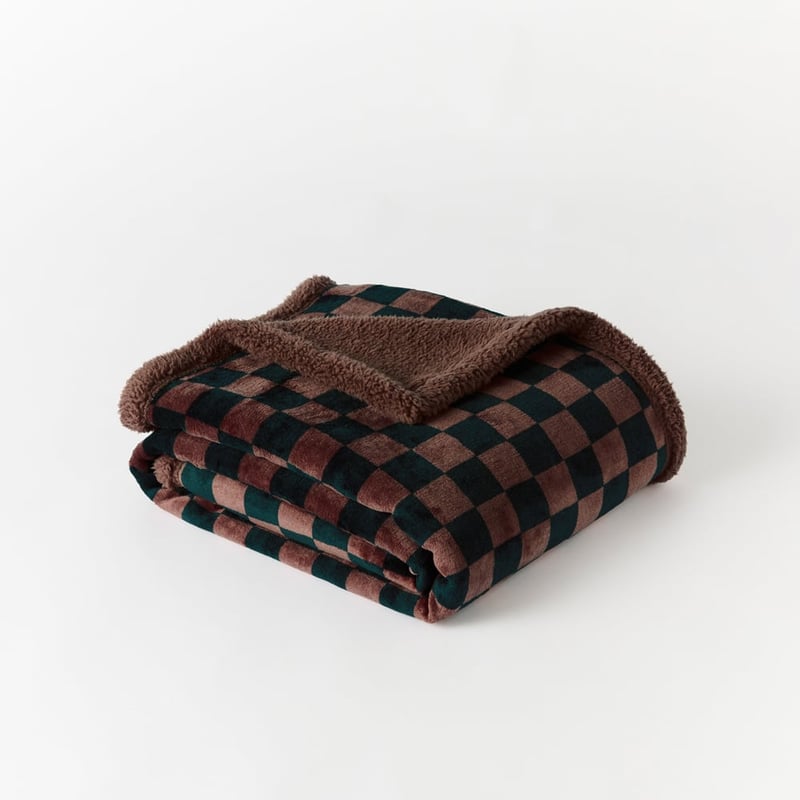 Maisy Chocolate Checkboard Pet Blanket