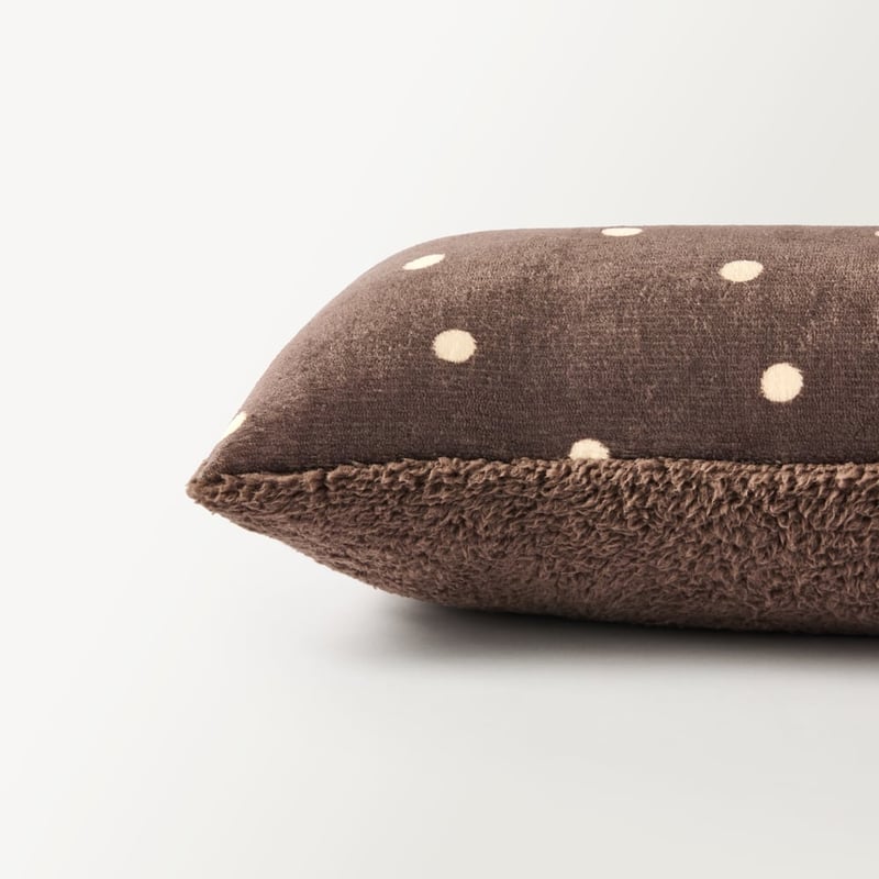 Maisy Polka Dot Chocolate Pet Pillow