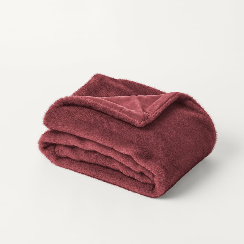 Zurich Mulberry Recycled Fur Pet Blanket