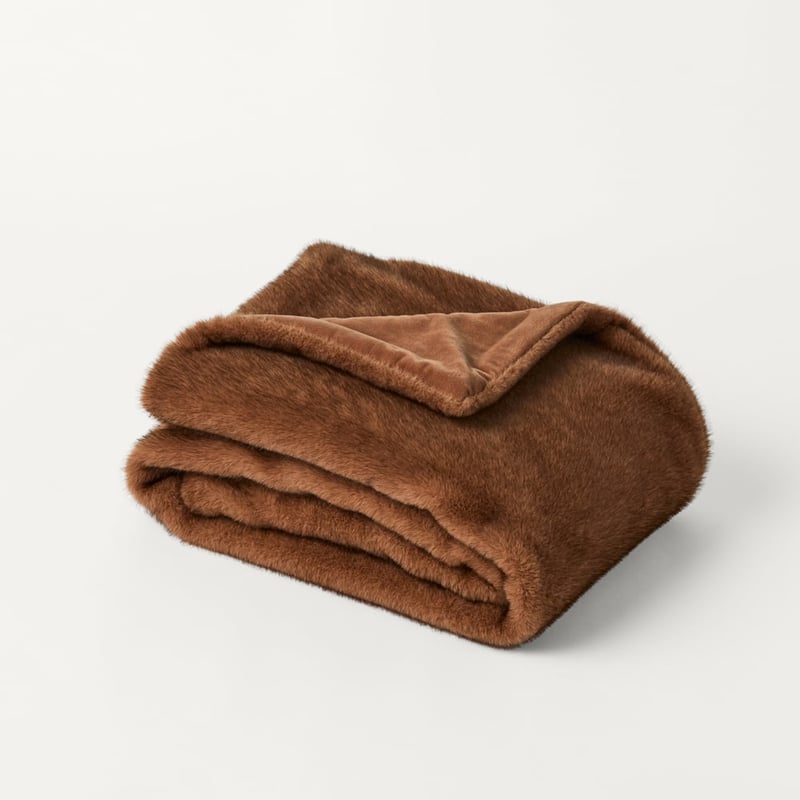 Zurich Pecan Recycled Fur Pet Blanket