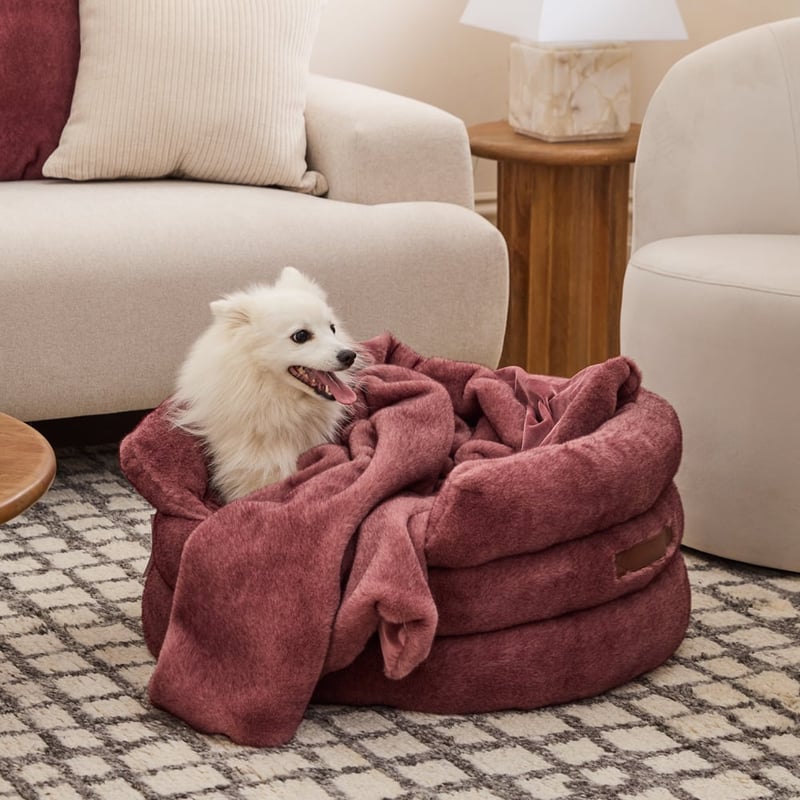 Zurich Pecan Recycled Fur Pet Blanket