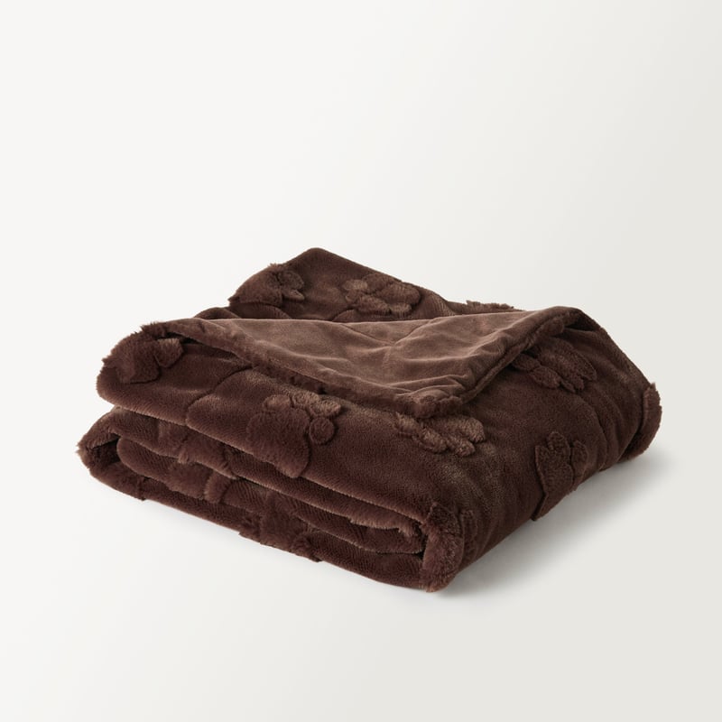 Paws Chocolate Recycled Fur Pet Blanket