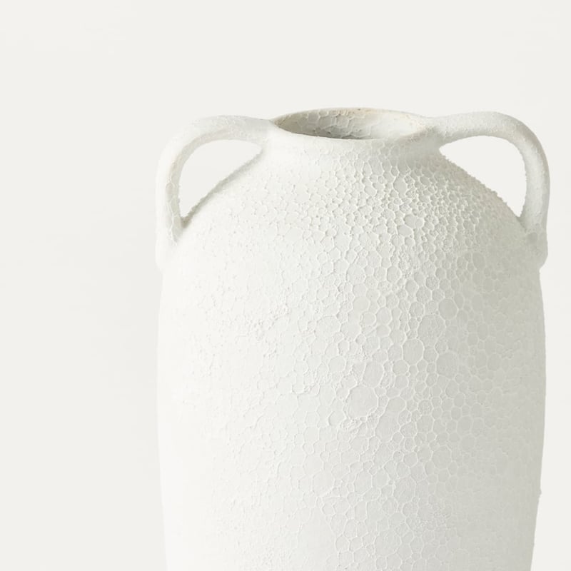 Urn White Textured Small Vase