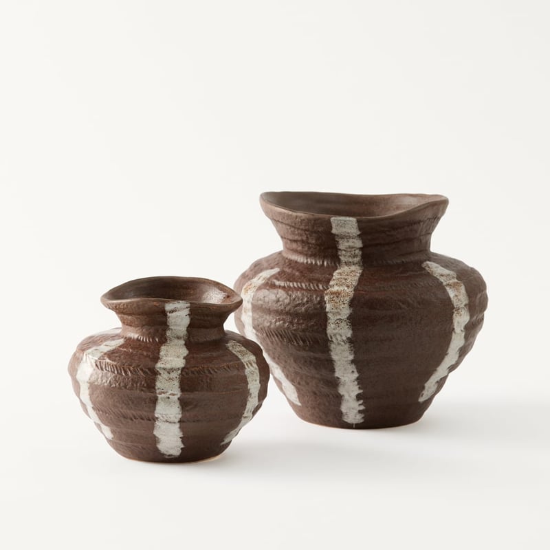 Artefact Brown & White Vase