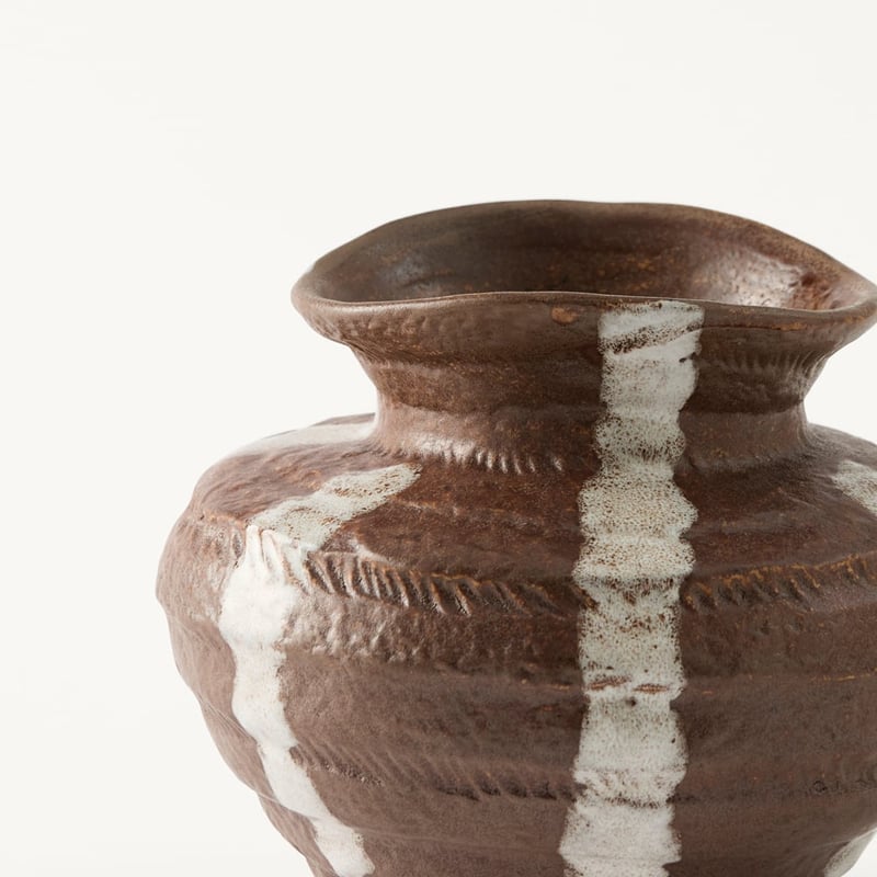 Artefact Brown & White Vase