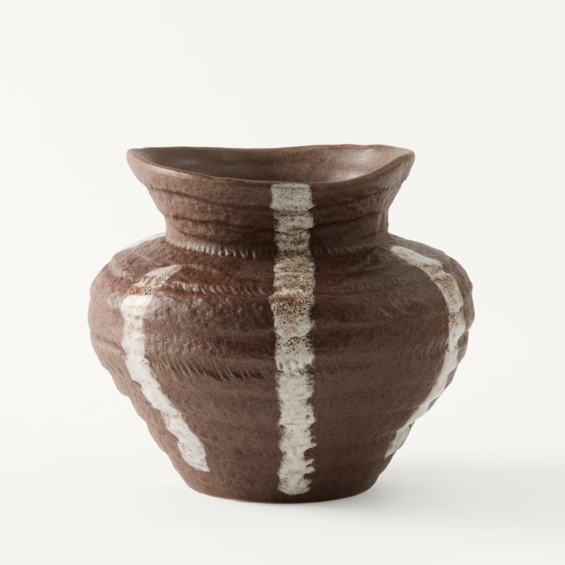 Artefact Brown & White Vase
