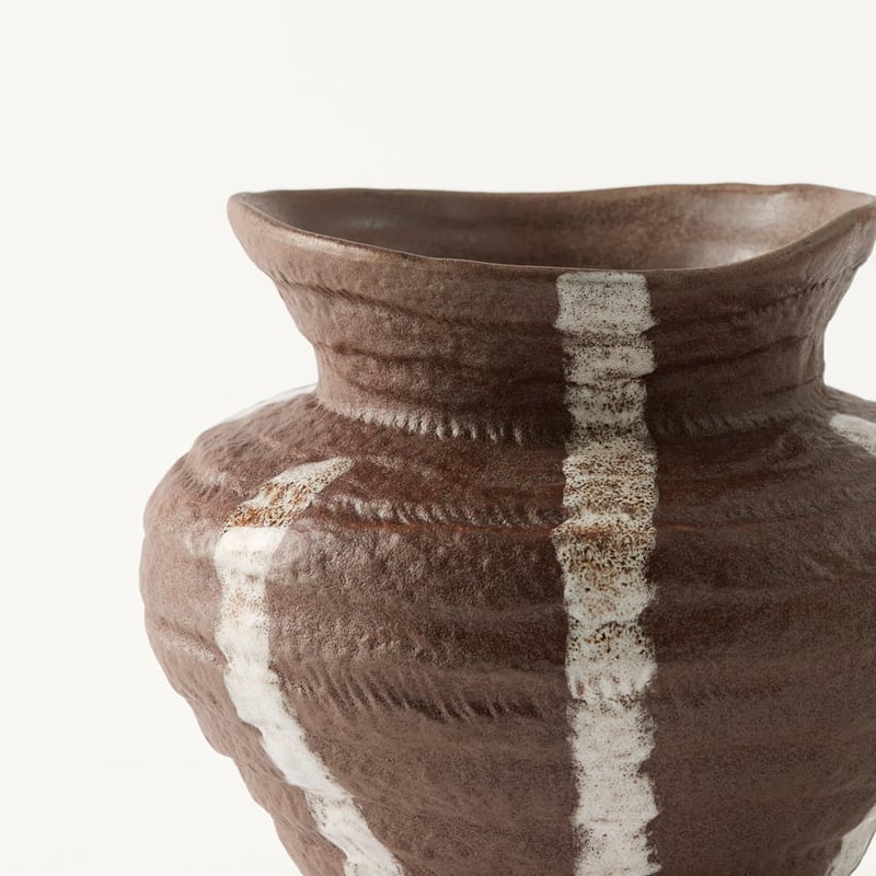 Artefact Brown & White Vase