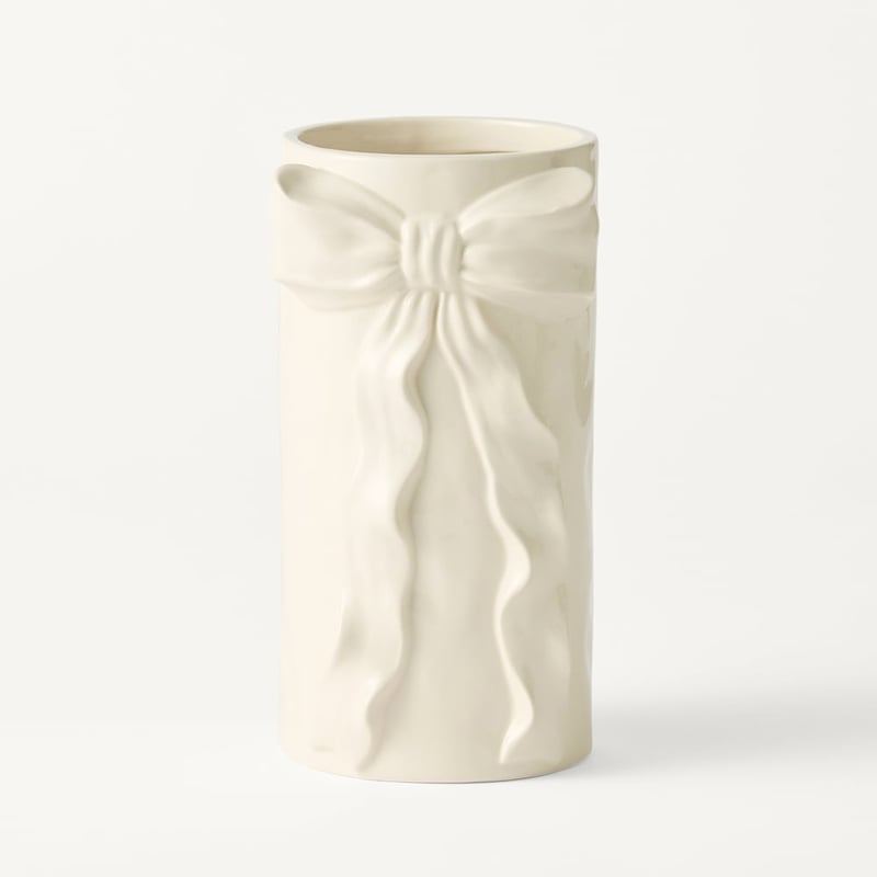 Coco White Bow Large Vase