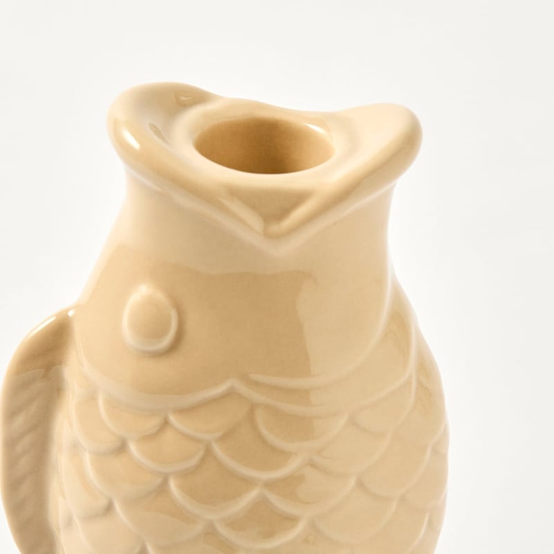 Fish White Large Candle Holder